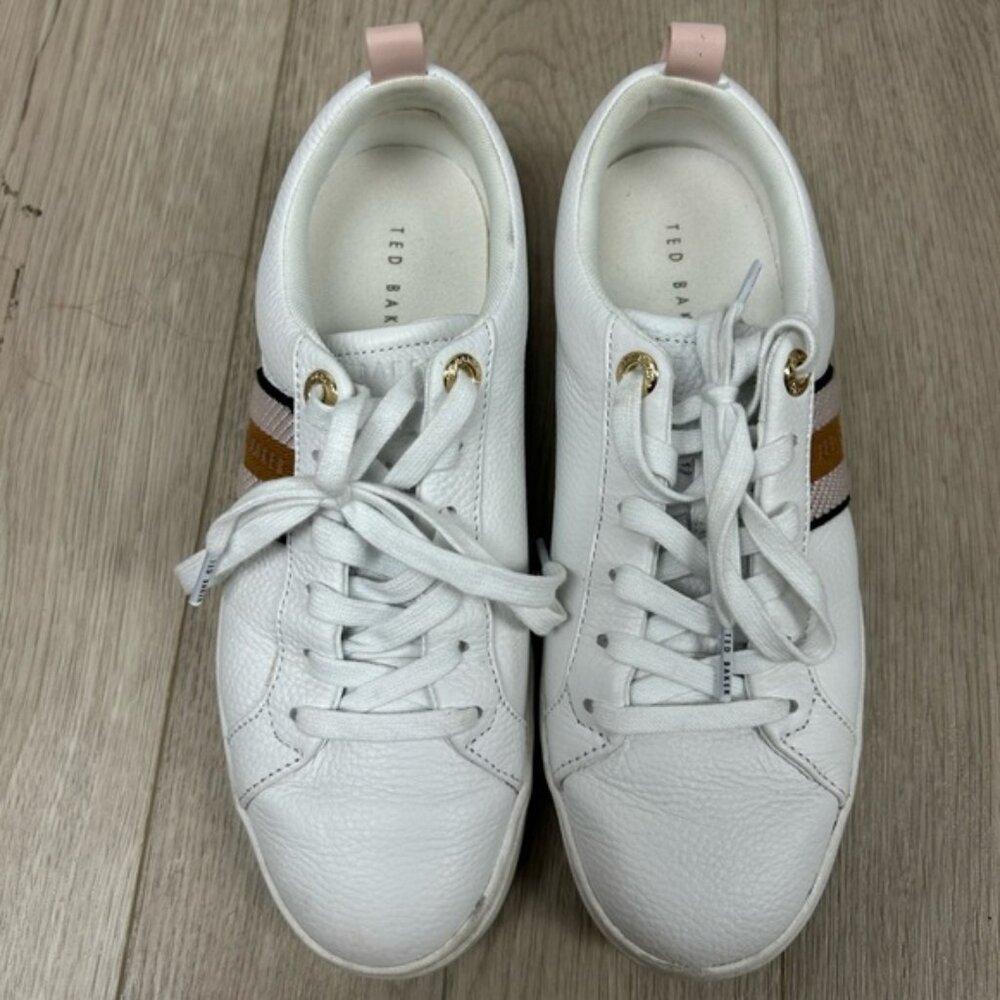Ted‎ Baker Baily White & Pink Women’s Sneakers - Picture 3 of 6